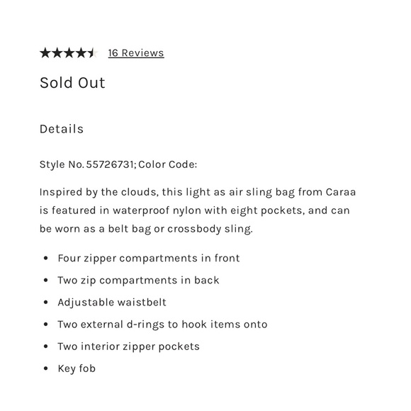 ✨NEW!✨Free People x Caraa Sling Bag Black Mesh - Picture 5 of 5